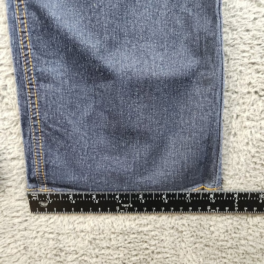 Womens Slim Fit High Waist Bootcut Jean Size 9 Dark Wash Stretch Heel High Denim - Picture 10 of 11